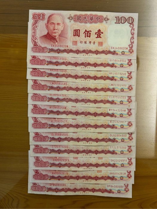 【H2Shop】台灣 台幣 100元 壹佰圓 百元 中華民國七十六年 76年 EF-VF品相 紙鈔