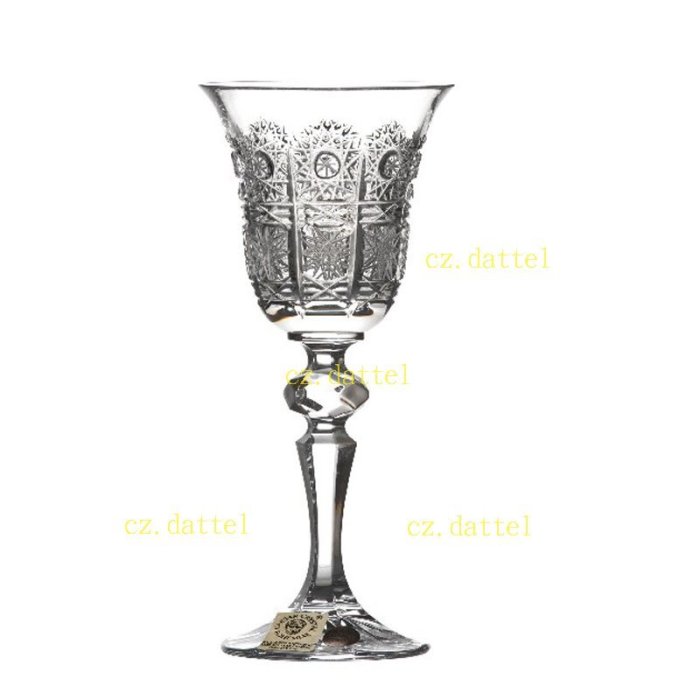 水晶玻璃杯 售出【捷克水晶玻璃杯--Flower-white】一組六個杯子水晶杯酒杯波