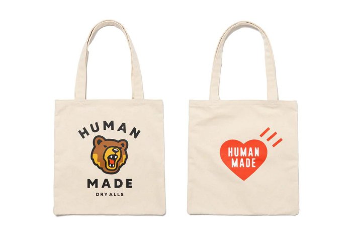 日貨代購CITY】2023AW HUMAN MADE BOOK TOTE 棕熊手提包帆布托特包