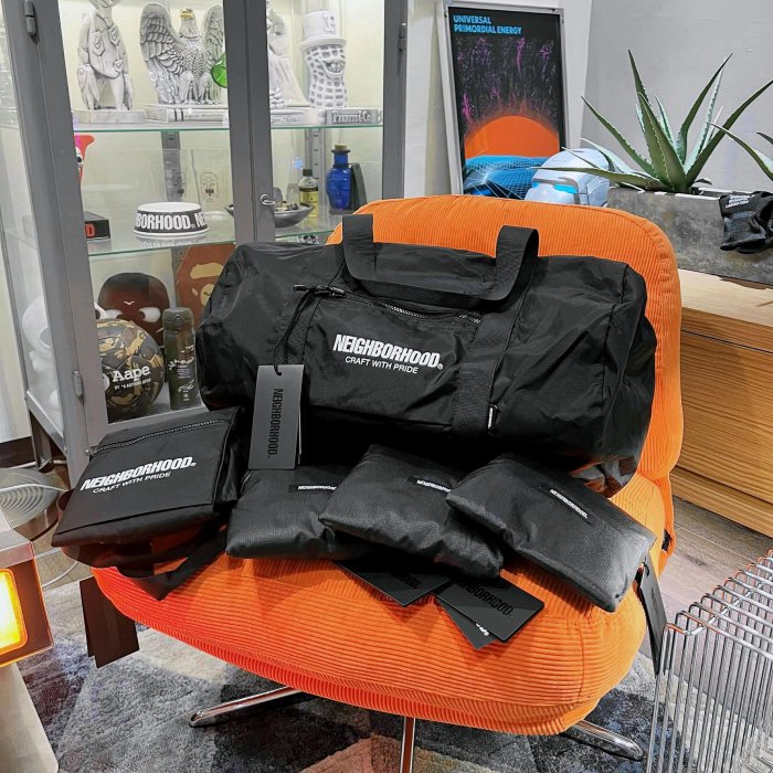 希望商店】NEIGHBORHOOD POCKETABLE BOSTON BAG 25AW 防撕裂可收納折疊