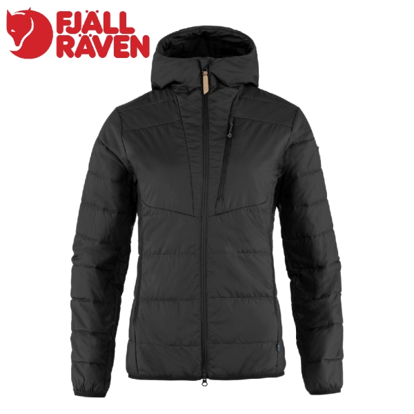 【Fjallraven 小狐狸 女 Keb 化纖連帽夾克《黑》】F89630/化纖外套/登山外套/化纖填充外套