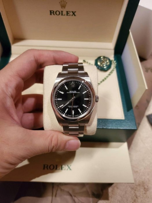 【已交流】勞力士 114300 ROLEX 黑面 Oyster Perpetual 2018 新款 蠔式恆動