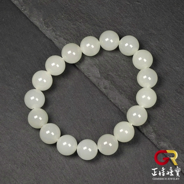 和田白玉 清時代 髮饰 天然石 白玉 正佳珠寶】【正佳珠寶】 和田白玉頂級新疆老礦11.8-12.2mm 和田