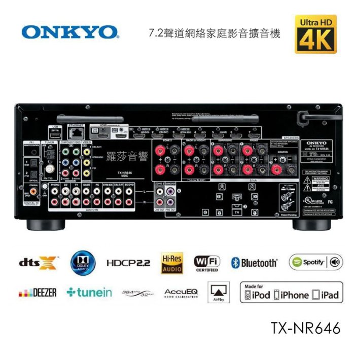 音響二手屋] ONKYO TX-NR646 7.2聲道擴大機台灣公司貨| Yahoo拍賣