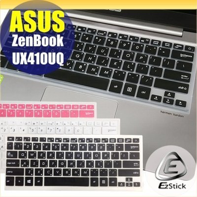 【Ezstick】ASUS UX410 UX410U UX410UQ 黑色中文印刷鍵盤膜(臺灣專用，注音+倉頡)矽膠材質