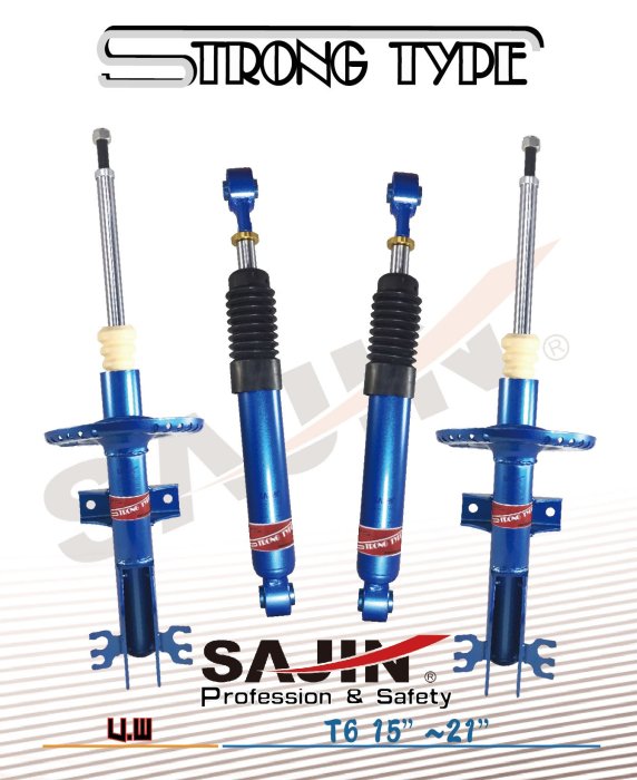 【SAJIN】V.W 福斯 T6 15-21 STRONG TYPE原廠型阻尼加強改裝避震器