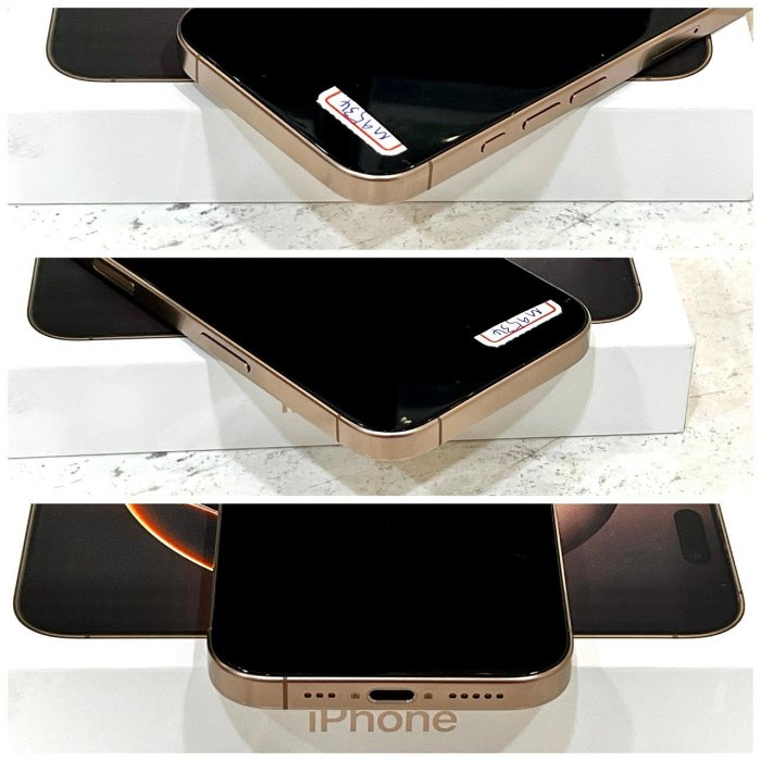IPHONE 16 PRO 128G 沙漠金 二手機 中古機 附發票 手機出租 高雄【米米科技】M4271