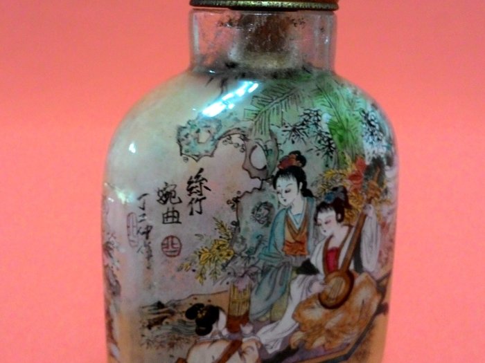 鼻煙壺-清末民初-天然水晶內畫鼻煙壺作者:丁二仲| Yahoo拍賣