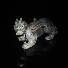 漢代高古玉瑞獸擺件和田玉材質玉質溫潤細膩局部有自然沁色和包漿雕工