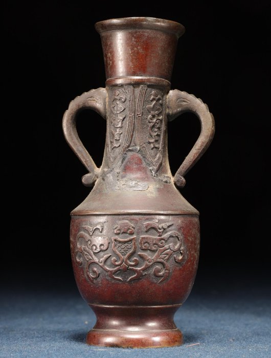 古銅 饕餮紋 瓶掛 火鉢 手炙り 時代物(A731) 5/20結標時代物古銅香瓶浮雕饕餮紋古銅手作篆書落款BEE0338 --搜索用