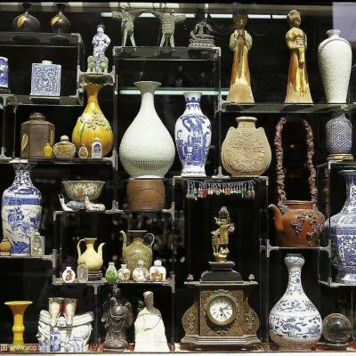 如窯龍文花口筆洗器 如窯龍文花口筆洗器 如窯