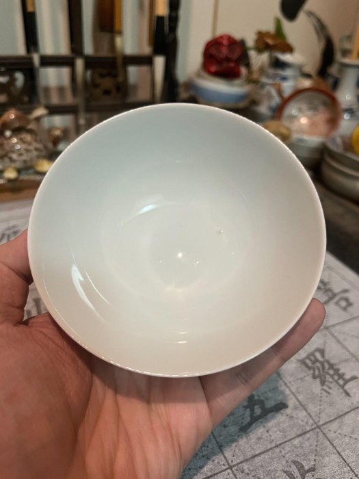 初代三浦竹泉手繪青花蓋碗，平安時代典藏大開門茶道具，口徑11cm高7.6