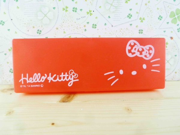 【震撼精品百貨】Hello Kitty 凱蒂貓~KITTY鉛筆盒-大頭圖案-紅色