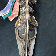 明德藏傳文物】藏傳佛教法器天銅天鐵五股九面明王普巴金剛杵