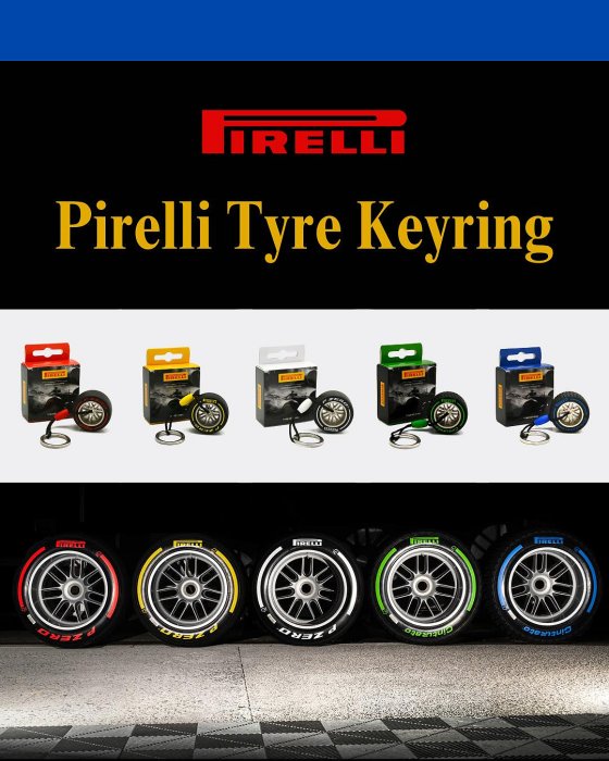 Pirelli Tyre Keyring 倍耐力輪胎鑰匙圈 ｜F1官方授權｜F1周邊｜YABAI