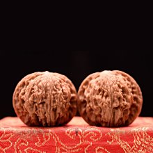 文玩核桃 磨盤獅子頭 老款磨盤悶尖獅子頭38-41精品正磨文玩核桃把玩手玩麻核桃古玩可開發票