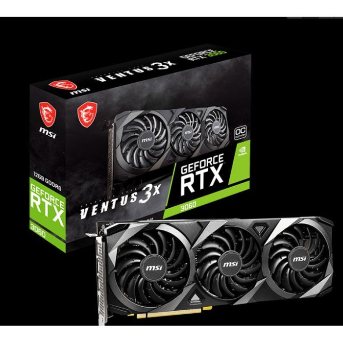 *最殺小舖*微星MSI RTX VENTUS 3X 12G OC 技嘉3060 ASUS 3060  遊戲顯卡~永和現貨