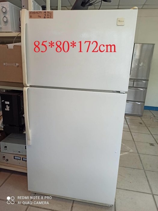 桃園國際二手貨中心---【美國惠而浦  8ET1FTKXK 】  家用冰箱   二門冰箱   大容量冰箱   品項不優~便宜售~耐操耐用~~