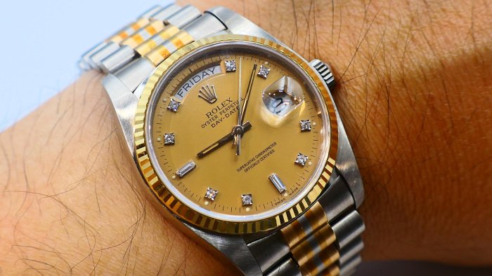 【美好時光】盒單全!罕見型號勞力士ROLEX 18039BIC稀有三色金版本!全原裝超美品RSC洗油保養完成( 18238 18239參考)