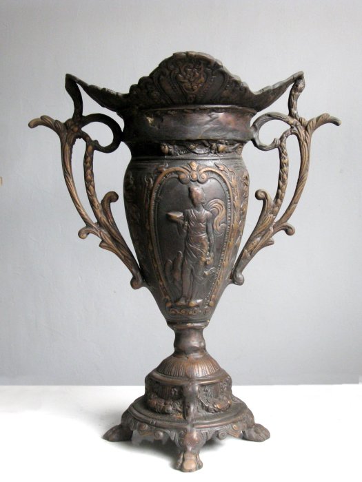 ZEN CASA】西洋老銅花瓶*巴洛克風格擺飾花器*高39cm 重5.5kg | Yahoo拍賣