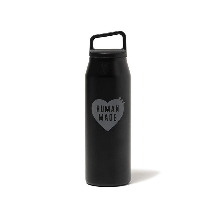 HUMAN MADE WIDE MOUTH BOTTLE 32oz946ml 黒 日貨代購CITY】2024SS HUMAN MADE WIDE MOUTH BOTTLE 愛心保溫瓶水瓶可