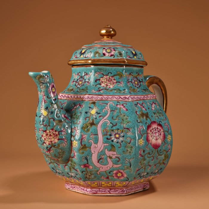 舶来品 古酒器 古磁 粉彩金箔 手描き 詩賦紋 美人図 清同治在銘 酒壺 美品 精品舊藏純手繪琺瑯彩描金瓷器酒壺畫工精湛器形精美重600克高16厘米