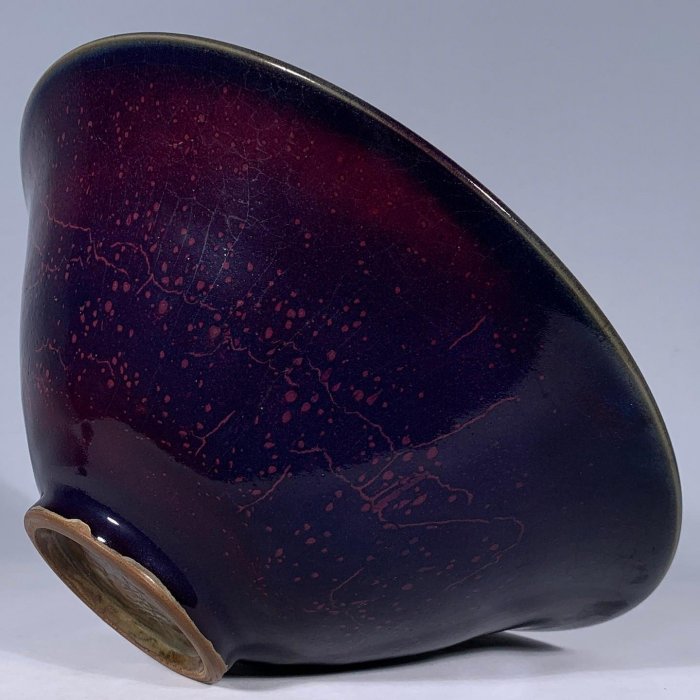 宋鈞窯玫瑰紫釉奉華款斗笠碗，高13直徑34cm，6001987 瓷器官窯汝窯【古