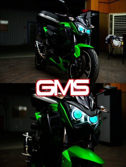 GAMMAS-HID 嘉瑪斯 GMS六代遠近魚眼 KAWASAKI Z300 大燈 LED光圈 天使眼
