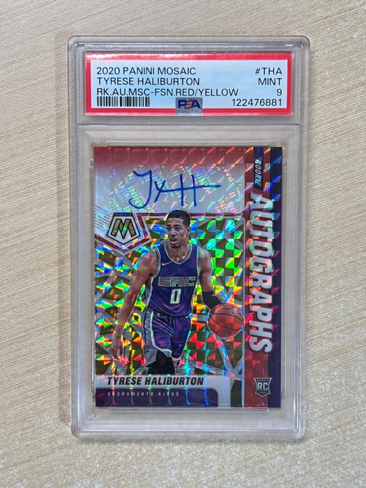 PSA 9 Tyrese Haliburton 簽名AUTO MOSAIC 馬賽克鑑定卡2020-21 新人RC 