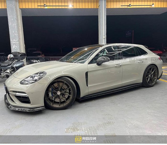 保時捷Panamera帕拉梅拉971獵裝版改裝碳纖維小包圍前下巴側裙後下巴/請詢價