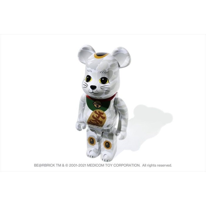 BAPE X MEDICOM TOY NEW YEAR BE@RBRICK MANEKINEKO 1000% 聯名