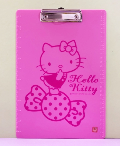 【震撼精品百貨】Hello Kitty 凱蒂貓~三麗鷗 KITTY 日本A4檔案夾/板-粉糖果#96661