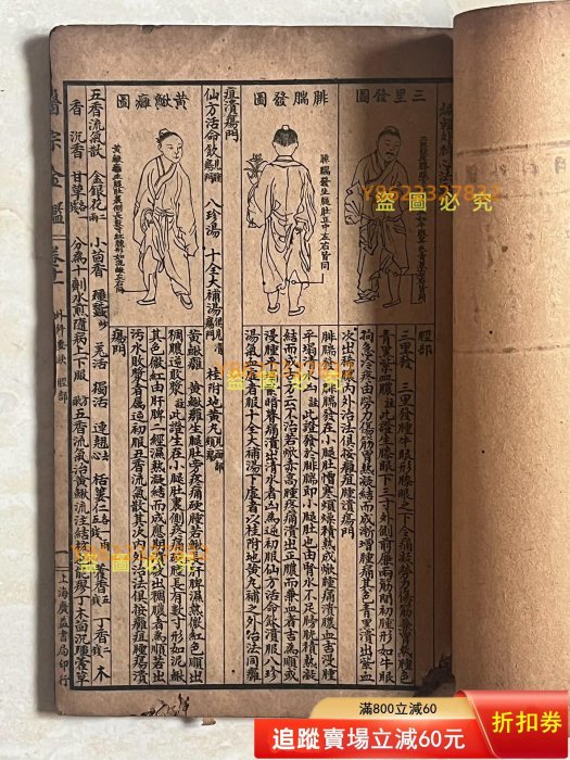 編120民國時期上海廣益書局石印本，醫宗金鑒的外科專冊，采用傳統線裝