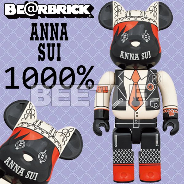 BEETLE BE@RBRICK ANNA SUI 安娜蘇蘇安娜RED & BEIGE 庫柏力克熊1000