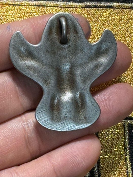 珍品旧蔵* 西藏天鐵 純手工打造 鏨刻大鵬金翅鳥