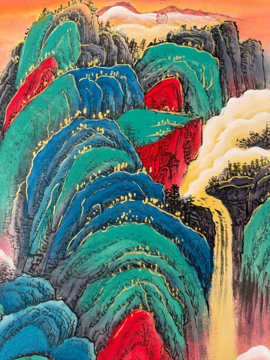 染付大缽。昭和時代。戰前。山水文。美品。舊家藏出。古美術。骨董品。 染付大缽。昭和時代。戰前。山水文。美品。舊家藏出。古美術。骨董品