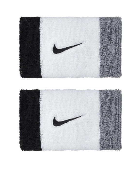 【曼森體育】NIKE SWOOSH 黑白灰色 加長護腕 運動腕帶 護腕 吸汗