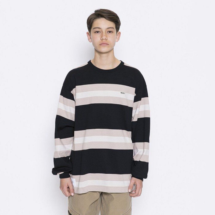 希望商店】WTAPS VATOS LS TEE. COTTON 20SS 寬版條紋長袖T恤| Yahoo拍賣