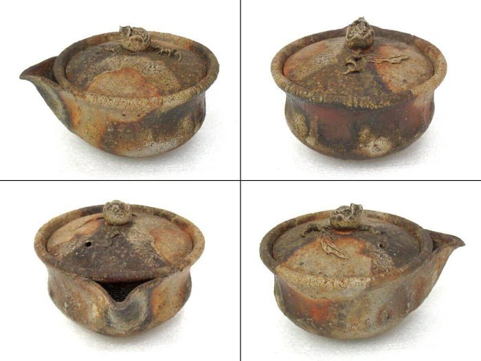 備前焼入江光人司手造寶瓶品共箱共布栞陶器陶蕓工蕓陶磁急須煎茶道具