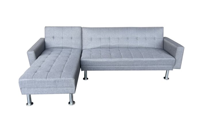 台中二手傢俱推薦 宏品全新中古家具 電器 A8191*全新灰色布沙發床* 衣櫥 臥室家具 客廳家具 皮沙發新竹 彰化南投