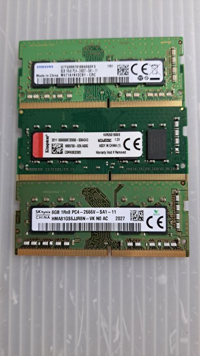 電腦雜貨店→ 隨機出貨 DDR4 8GB 2666 2400 筆記型電腦記憶體 雙面 二手良品 $400