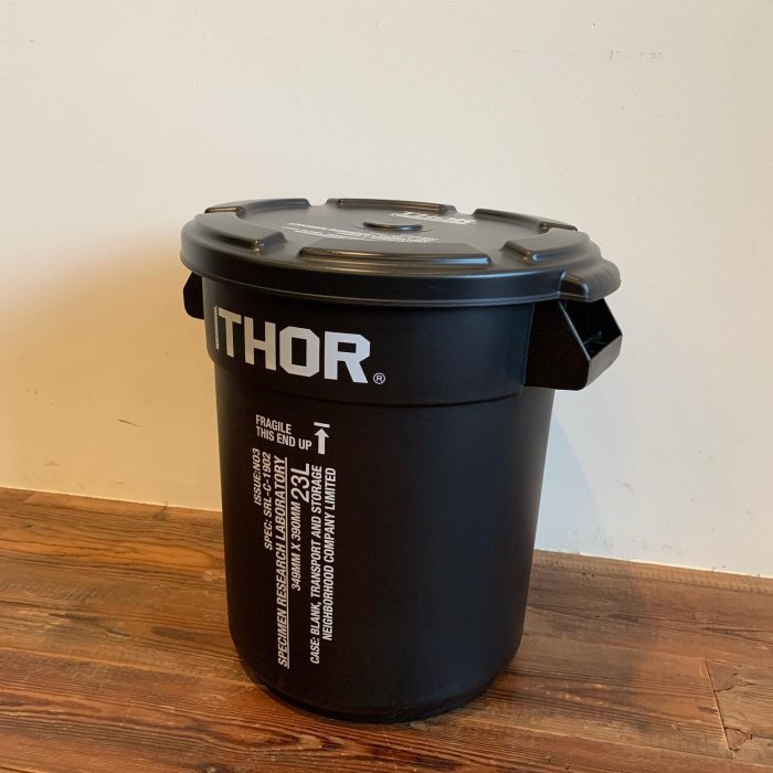 ごみ箱 NEIGHBORHOOD SRL THOR ROUND CONTAINER Neighborhood x Thor SRL Round Container Mini in Black