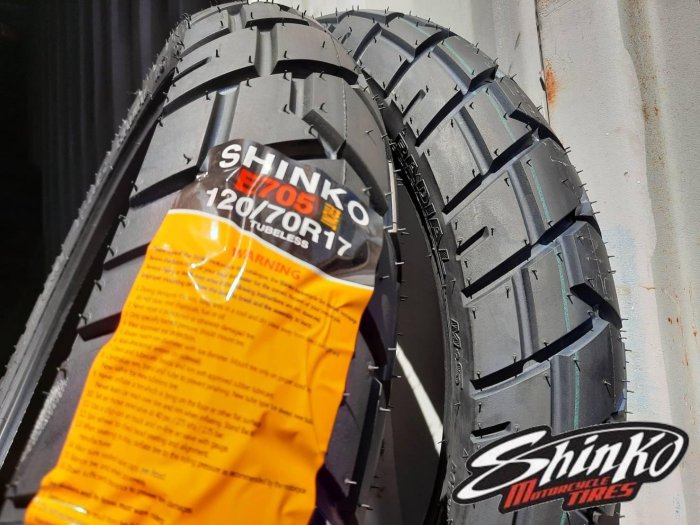 (輪胎王)日本SHINKO E705 120/70-17 17吋越野耐力多功能胎 跑車改公路越野耐力 前輪專用胎 (高速胎款)