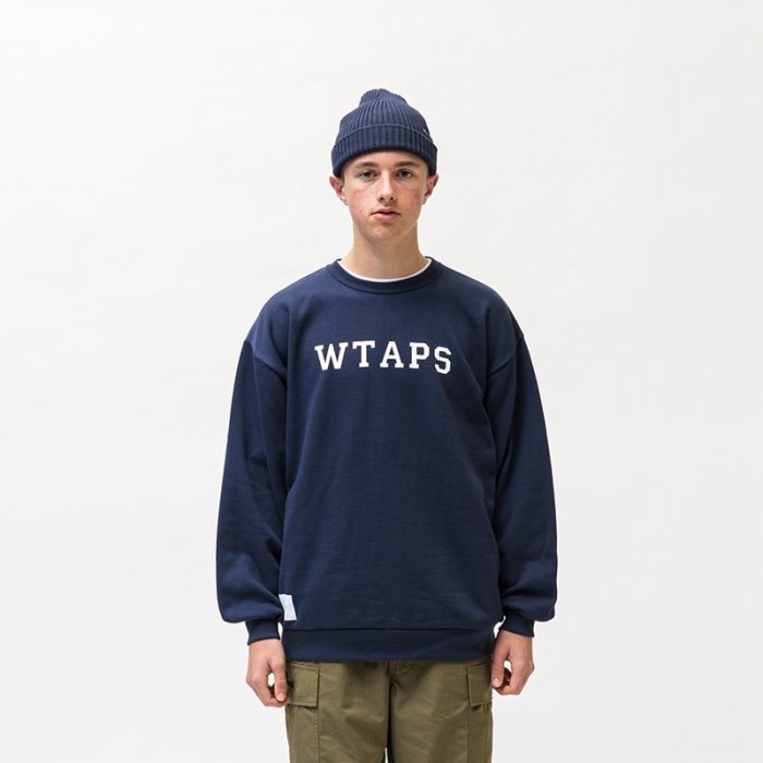 トップス WTAPS 22ss ACADEMY SWEATER LARGE WTAPS Academy / Sweater / Cotton Ash Gray | HAVEN