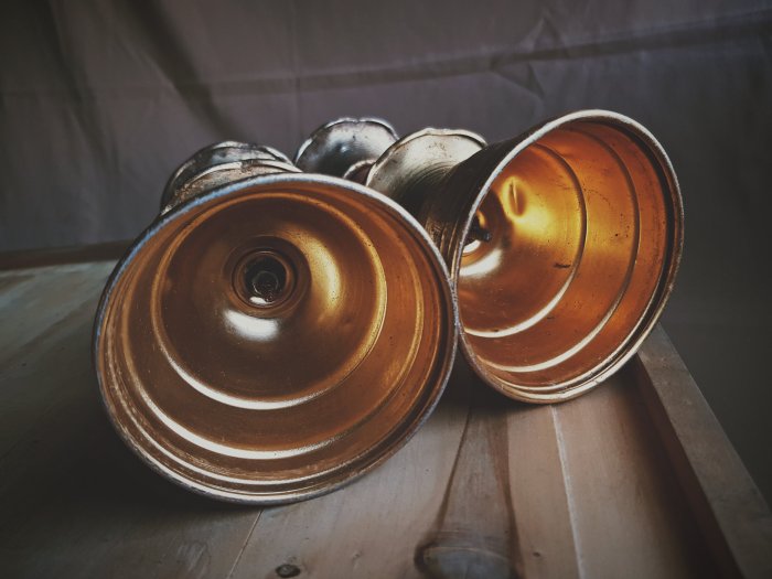 已售出】舊年代老件古鋁質木燭台古燭台老燭台早期燭台古雅靜美宗教收藏