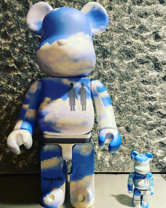 BE@RBRICK Rene Magritte 400%100% Medicom Bearbrick x Rene Magritte