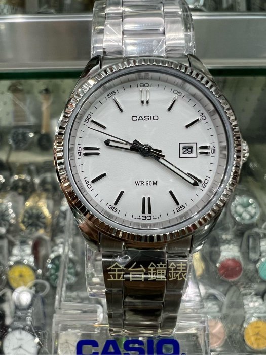 【金臺鐘錶】CASIO 卡西歐 LTP-1302D-7A1 女錶 (銀白麵)不鏽鋼錶帶 防水50米