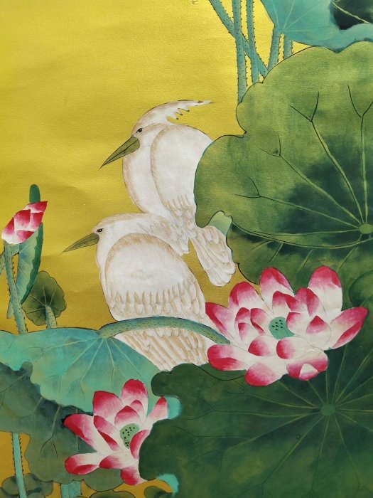 嚴選田世光款大四尺花鳥精品手繪中堂卷軸，實拍展示客廳掛畫RSF0101