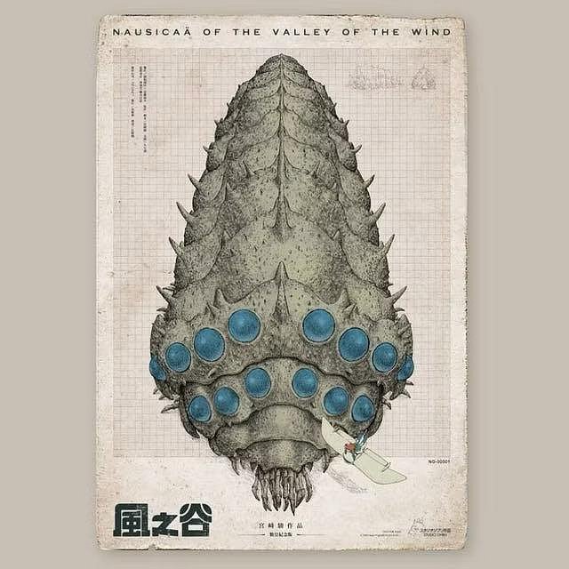王蟲A2海報 宮崎駿 風之谷