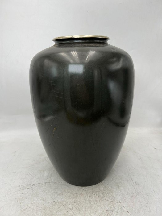 嚴選日本古董銅花瓶，金銀鑲嵌花開富貴design，重量3620克，適合收藏